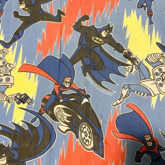 1996 DC Comics Batman and Robin Mr Freeze Twin Fitted Sheet 75x44  Bibb Company - Picture 15 of 16